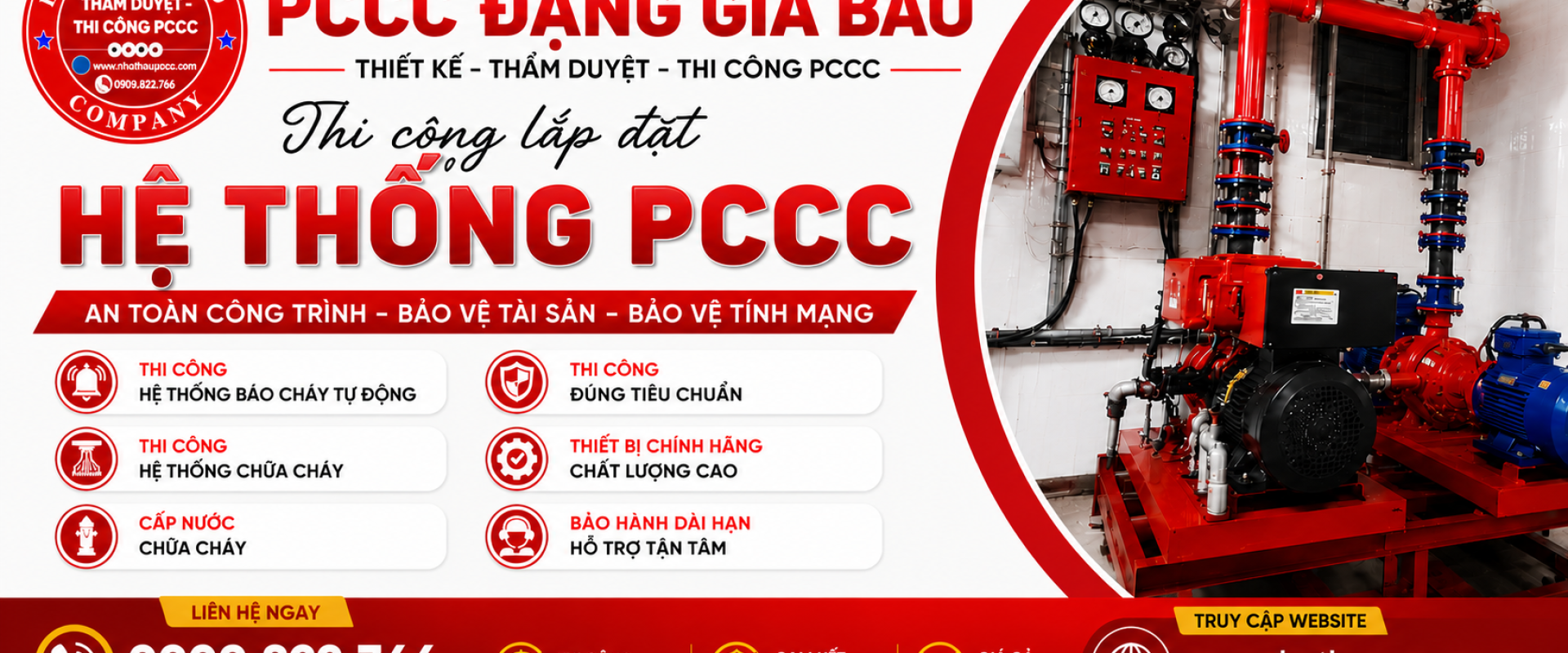 Thi công lắp đặt hệ thống PCCC